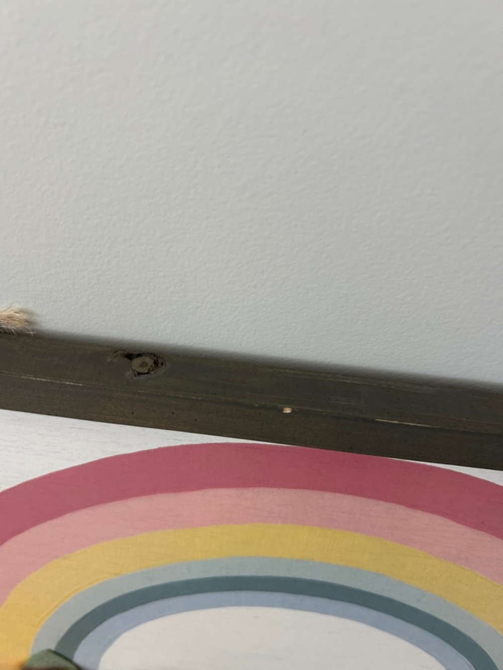Rainbow Wall Art with Felt Flower Accents - Picture 4 of 10